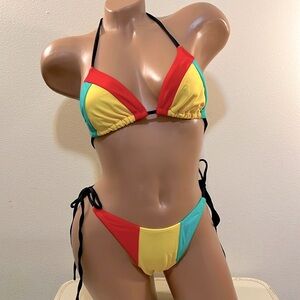Rasta String Bikini Thong High Cut